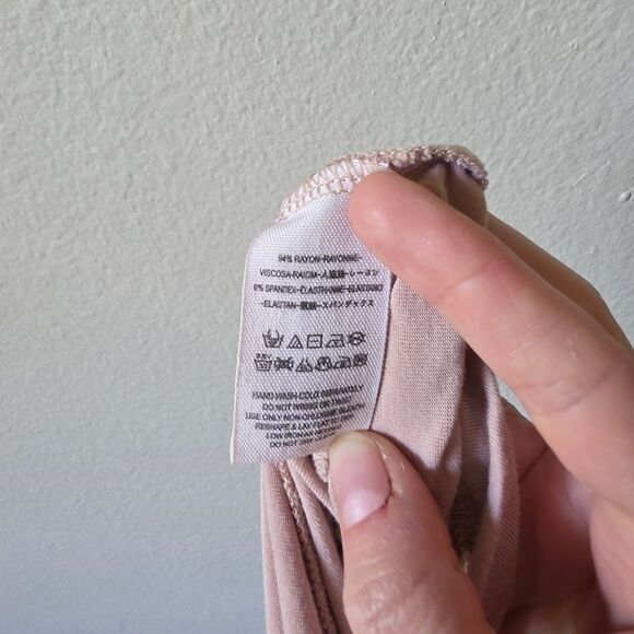 Free People We The Free Love Me Faux Wrap Tan Top Medium - Picture 5 of 8